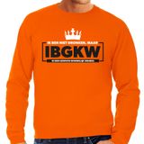 Bellatio Decorations Koningsdag verkleed sweater heren - ik ben niet dronken - oranje M