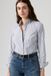 Levi's Chemisier slim en popeline - Femme - XS - Bleu / Hadley Stripe Vintage Indigo X