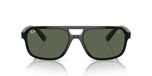 Ray-Ban Rb 4414m Lunettes de soleil unisexe noir géométrique vert 58mm