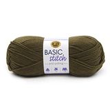 Lion Brand Yarn Basic Stitch Anti-pilling breigaren, garen om te haken, 1 stuk, olijf