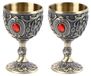 Verre à vin design vintage - Ensemble de deux - Verres à vin en métal - Durable - Luxe - Large application - Verre à vin