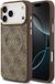 Guess Back Cover - iPhone 17 Pro Max - Bruin PU Leather - 4G Classic Logo
