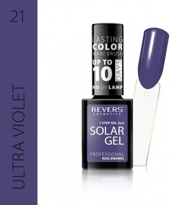 REVERS Â® 3in1 Solar Gel Nagellak 12ml. - #21 Ultra Violet