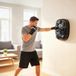 Machine de boxe murale avec 9 modes, éclairage LED, Bluetooth, 61x48x11 cm, noir