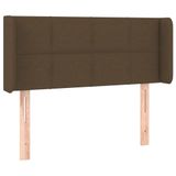 vidaXL Hoofdbord met randen 103x16x78/88 cm stof donkerbruin