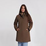 Travelin' Elinor Dames Softshell Jas Waterdicht Donkerbruin