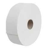 Jumbo/Maxi Toiletpapierrollen 320 m - Pure watten - 2-laags - Wit - Ecolabel - Gemaakt in Frankrijk - 6 stuks