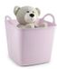 Plasticforte Cuve / Seau / Panier à linge - Flexible - Vieux rose - 27 Litres - Carré - Avec poignées - 36 x 34 x 37 cm