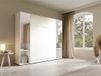 Vente-unique lit armoire bois blanc 140 x 200 cm