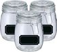 Zeller Weckpotten/inmaakpotten - 6x - 750 ml - glas - met beugelsluiting - incl. etiketten