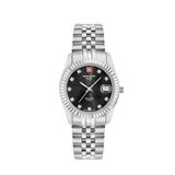 Swiss Alpine Military 7716.1237 Montre femme argenté acier quartz noir Solaris