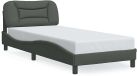 vidaXL Bedframe Hvar 80x200 cm stof donkergrijs
