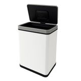 Well Home Vuilnisbak, 70 liter, wit, roestvrij staal, automatische sensor, geurfilter, H.78 cm