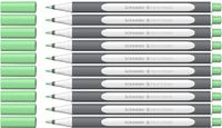 Schneider Brushpen Paint-It 070 Premium penseelstiften met flexibele punt en heldere kleuren voor kalligrafie, handlettering en meer, 10 stuks, pastel, mintgroen