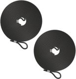 Relaxdays elastisch koord - set van 2 - auto - 7,5 m - bungee touw - aanhanger en camping - zwart