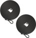 Relaxdays elastisch koord - set van 2 - auto - 7,5 m - bungee touw - aanhanger en camping - zwart