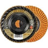 Rhodius 211407 JUMBO LONGLIFE TRIM disque lamelle grain 40 acier inoxydable, acier 10 pc.