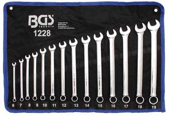 BGS Steek- ringsleutelset XL 14 delig 6 - 19 mm 1228