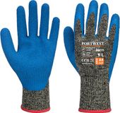 Portwest Snijbestendige Aramide/Latex handschoen - Zwart/blauw - S