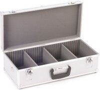 Perel CD Koffer - 80 CD's - Aluminium - 565 x 265 x 170 mm