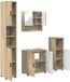 vidaXL Meuble de salle de bain 4 pièces Chêne Sonoma 61 x 35 x 64 cm