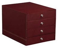 RHODIA 194572C - Ladenbox met 4 Laden Wijnrood
