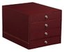RHODIA 194572C - Ladenbox met 4 Laden Wijnrood