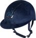 HKM Lady Shield Sparkle Velours Rijhelm - donkerblauw - maat L (58-60)