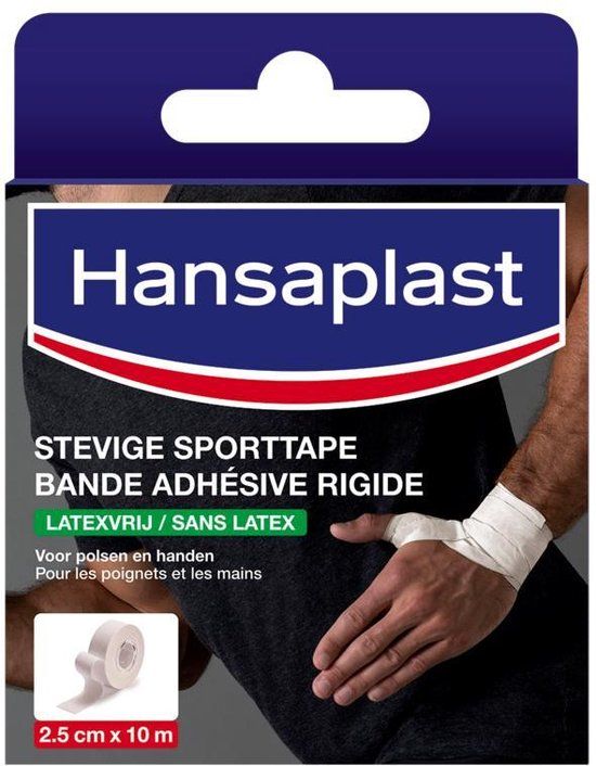 Hansaplast Stevige Sporttape Smal - 2.5cm x 10m - Pols & Hand Tape - Wit