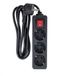 Microconnect MC-GRU00315BS power uitbreiding 1,5 m 3 AC-uitgang(en) Binnen Zwart