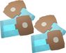 vhbw Lot de 10 sacs d'aspirateur en papier, compatibles avec les aspirateurs Progress PV 6/PV6, 26,1 x 15,05 cm, bleu clair