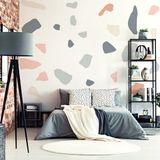 Ambiance Sticker Vooraf gelijmd vliesbehang met gigantische muurschilderingen - TERRAZZO - 60x60cm