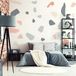 Ambiance Sticker Vooraf gelijmd vliesbehang met gigantische muurschilderingen - TERRAZZO - 60x60cm