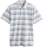 Next - Heren - Poloshirt met horizontale strepen - Grijs