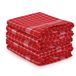Theedoekenset, 10-delig, rood/wit