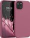kwmobile telefoonhoesje geschikt voor Apple iPhone 13 - Hoesje met siliconen coating - Smartphone case in donkerroze