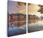 Artaza Canvas Schilderij Tweeluik Binnenhof Gebouw in Den Haag - 80x60 - Canvas Print