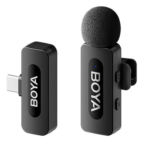 BOYA BY-V10 V2.0 - Wireless microphone for USB-C (1 x transmitter & 1 x receiver) - Speech - Universal