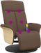 vidaXL Fauteuil de massage réglable avec repose-pieds tissu marron