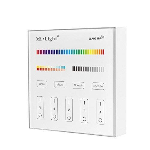 LIGHTEU B4 4-zone RGB + CCT Smart Panel RF-controller voor Milight RGBCCT LED-stripcontrollers en RGBCCT-lamp