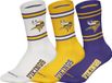 NFL MINNESOTA VIKINGS Crew Socks - 3-pack - Wit/Geel/Paars - Maat 39/42