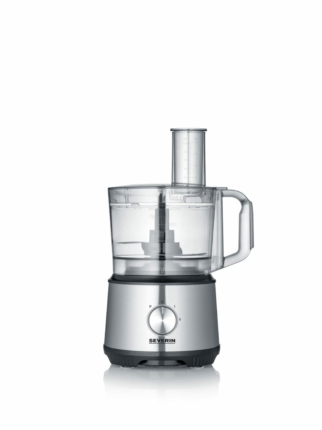 Severin KM 3892 Food Processor - 1200W - Black, Stainless Steel, Transparent
