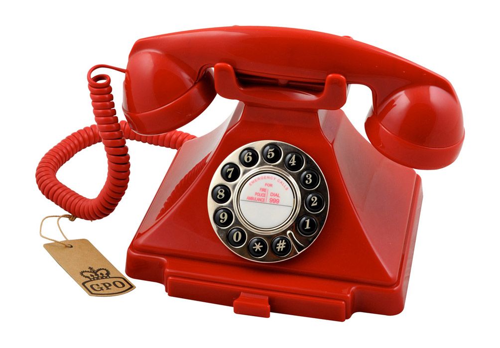 GPO 1929SPUSHRED - Retro Telephone - Red