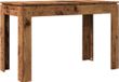 Table à manger 120x60x76 cm bois traité couleur bois vieilli
