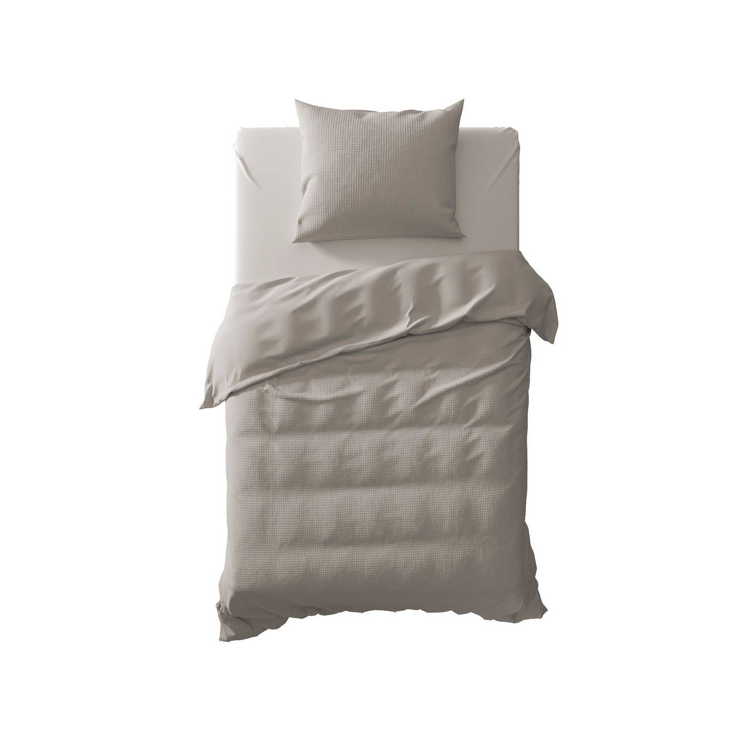 Yellow Cialda Dekbedovertrek - Eenpersoons - 140x200/220 cm - Silver Grey