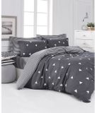 Merkloos / Sans marque TradinQ Beddengoedset - 1 dekbedovertrek 220 x 240 cm + 2 kussenslopen 60 x 60 cm - Grijs