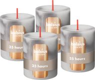 Bolsius Marmer Stompkaars - Grijs - 4 stuks - 8 cm