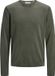 JACK & JONES Jack and Jones Donkergroene Faded Trui Ronde Hals Slim Fit - XS