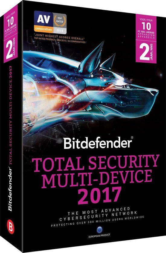 Bitdefender Total Security Multi-Device 2017 - 10 Apparaten - 2 Jaar