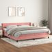 Maison Exclusive - Sommier à lattes de lit avec matelas rose 200x200 cm velours